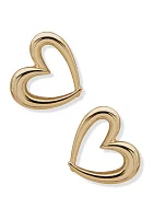 Puffy Heart Stud Post Earrings