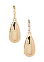 Puffy Teardrop Lever Back Earrings