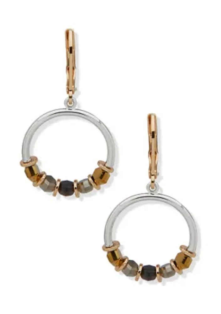 Tri Tone Multi Small Drop Earrings