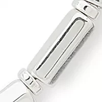 Silver Tone Multirow Long Bar Pendant Necklace