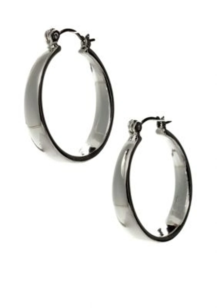 Tapered Hoop Earring