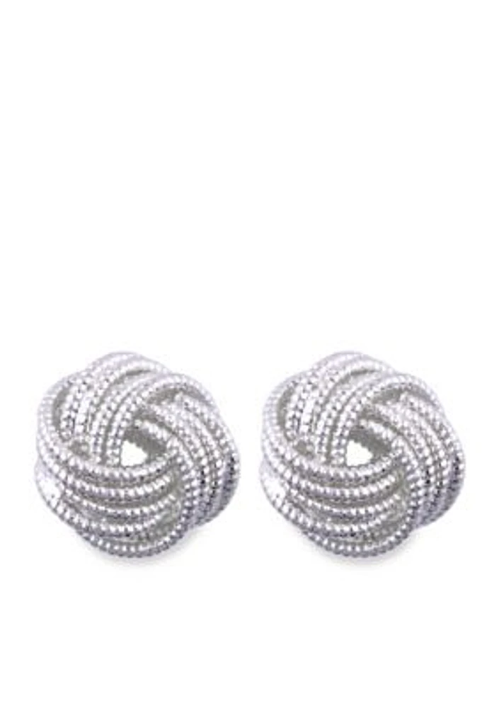 Knot Button Earring