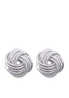 Knot Button Earring