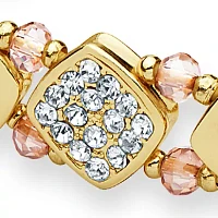 Gold-Tone Stretch Crystal Boxed Bracelet