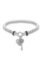 Heart and Key Stretch Bracelet