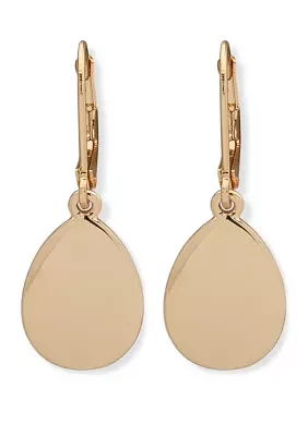 Gold Tone Teardrop Earrings