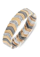 Tri-Tone Stretch Bracelet - Boxed Jewelry 