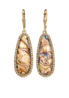 Rose Gold Tone Stone Drop Earrings