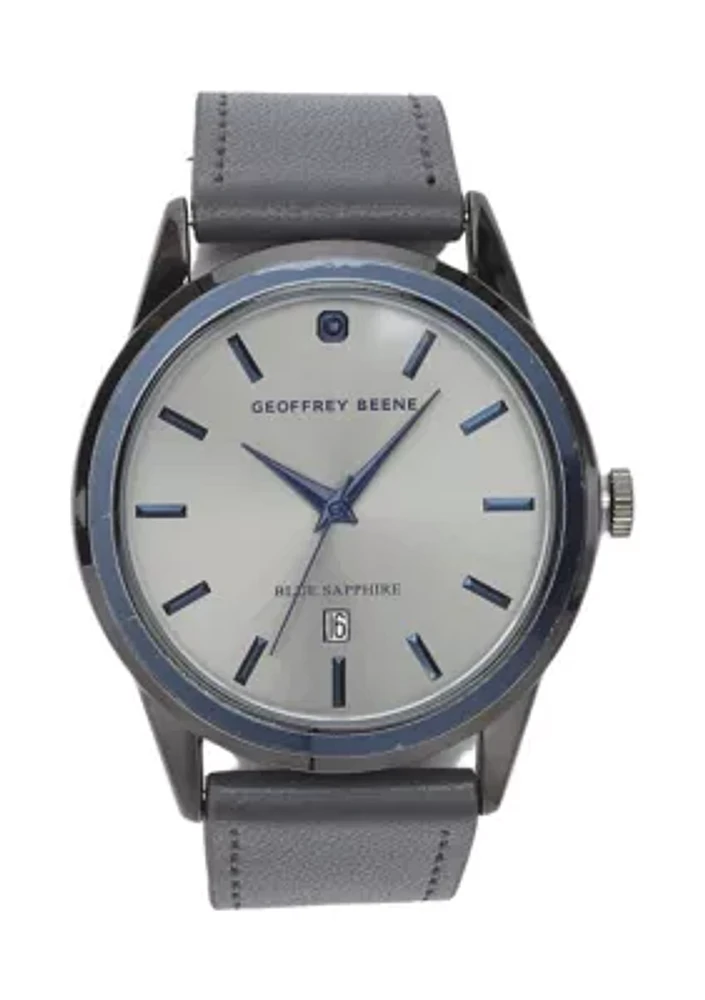 42 Millimeter Gunmetal Blue Sapphire Watch