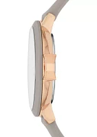 Park Row 3 Hand Warm Taupe Silicone Watch