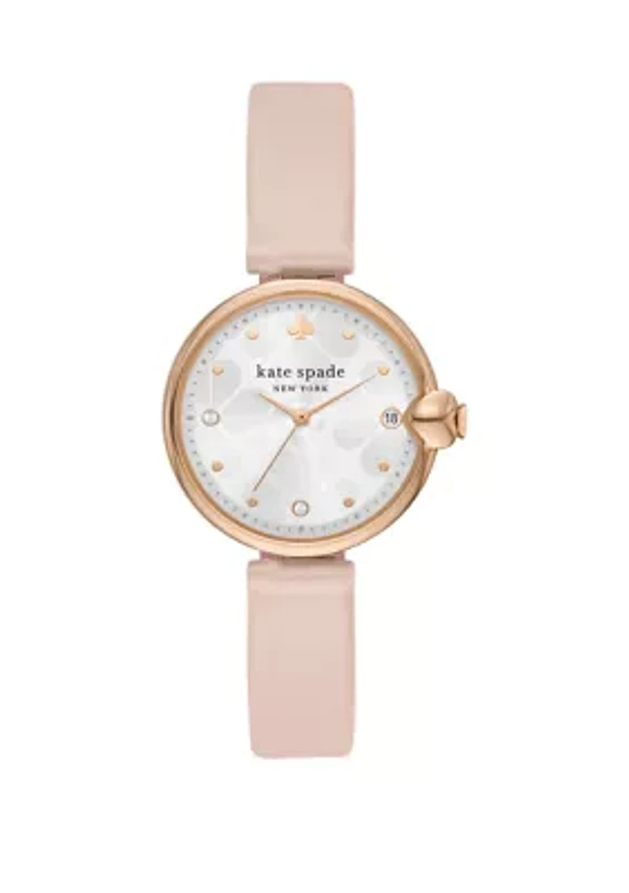 Rose Gold Pink Strap Watch