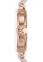 Rose Gold Pink Strap Watch