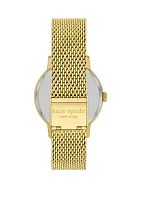 Gold Tone Mesh Bracelet Watch