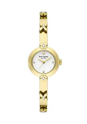 Gold Tone Small Crystal Watch