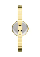 Gold Tone Small Crystal Watch