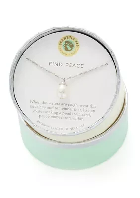 Find Peace Silver Tone Pendant Necklace