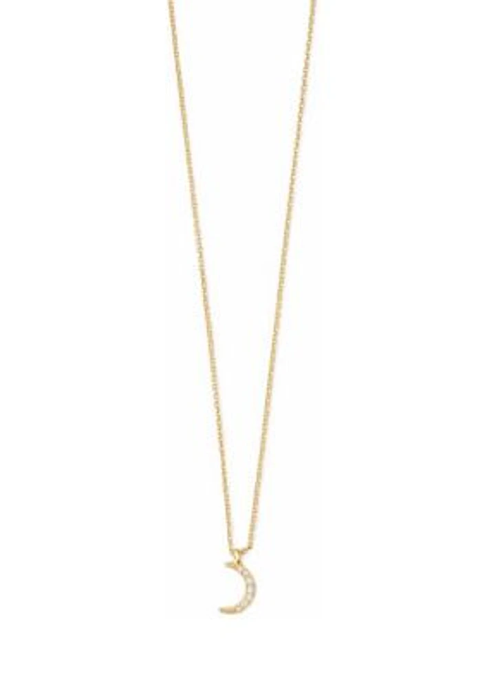 Guiding Light Crescent Gold Plated Necklace