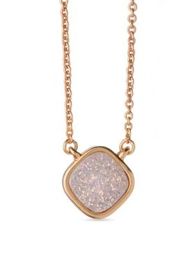 18K Gold-Plated Sea La Vie Breathe Druzy Pendant Necklace