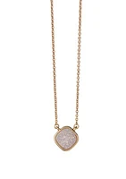 18K Gold-Plated Sea La Vie Breathe Druzy Pendant Necklace