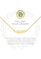 Follow Your Dreams Feather Pendant Necklace