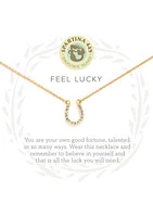 Feel Lucky Horseshoe Gold Plated Necklace