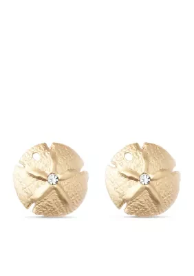 18K Gold-Plated Sea La Vie Sea Wonders Sand Dollar Stud Earrings