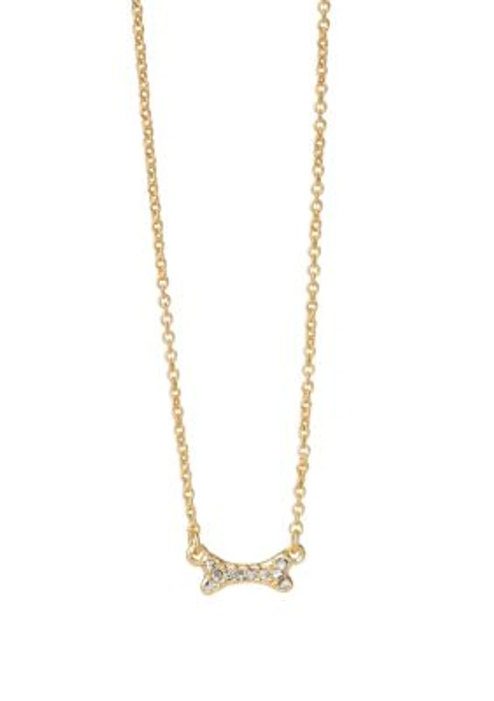 18k Gold Plated Sea La Vie Bone Necklace