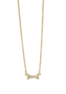 18k Gold Plated Sea La Vie Bone Necklace