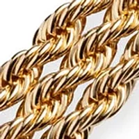 Gold Tone Rope Flex Bracelet