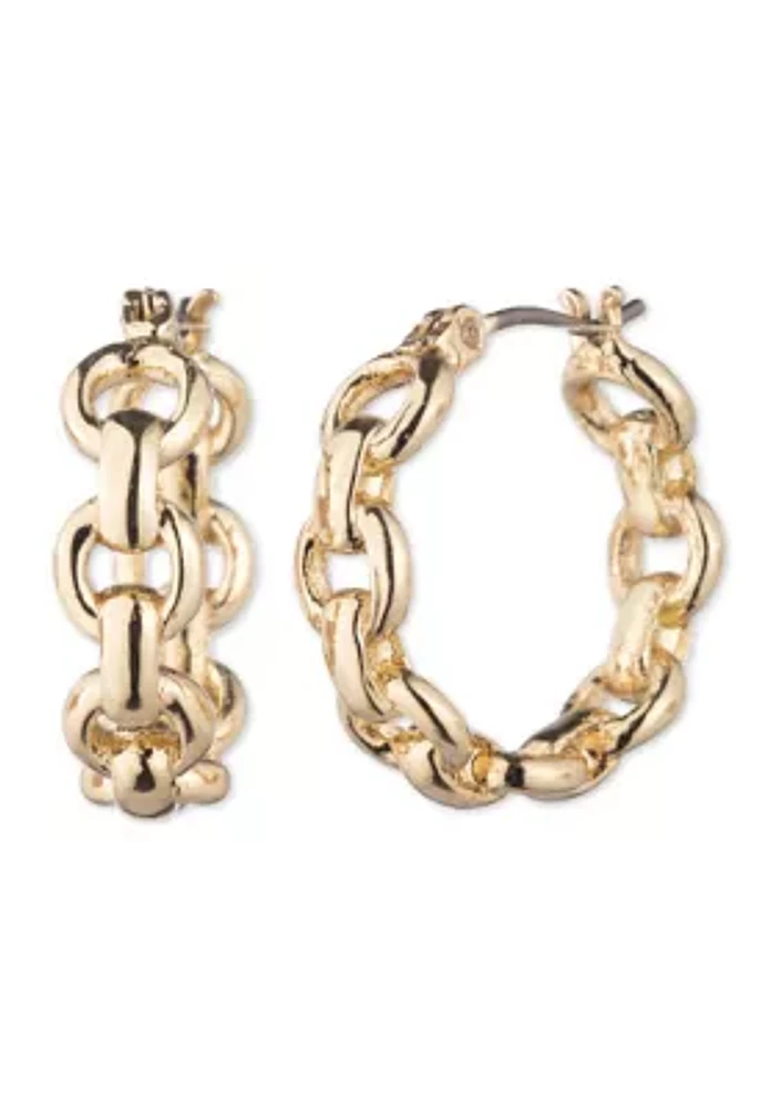 Gold Tone 20 Millimeter Hoop Earrings