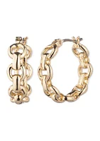 Gold Tone 20 Millimeter Hoop Earrings