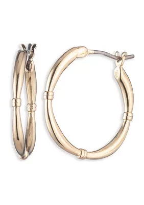 Gold Tone 20 Millimeter Hoop Earrings