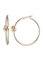 40 Millimeter Knot Hoop Earrings