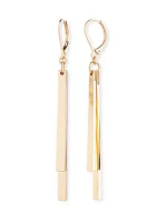 Gold Tone Linear Earrings