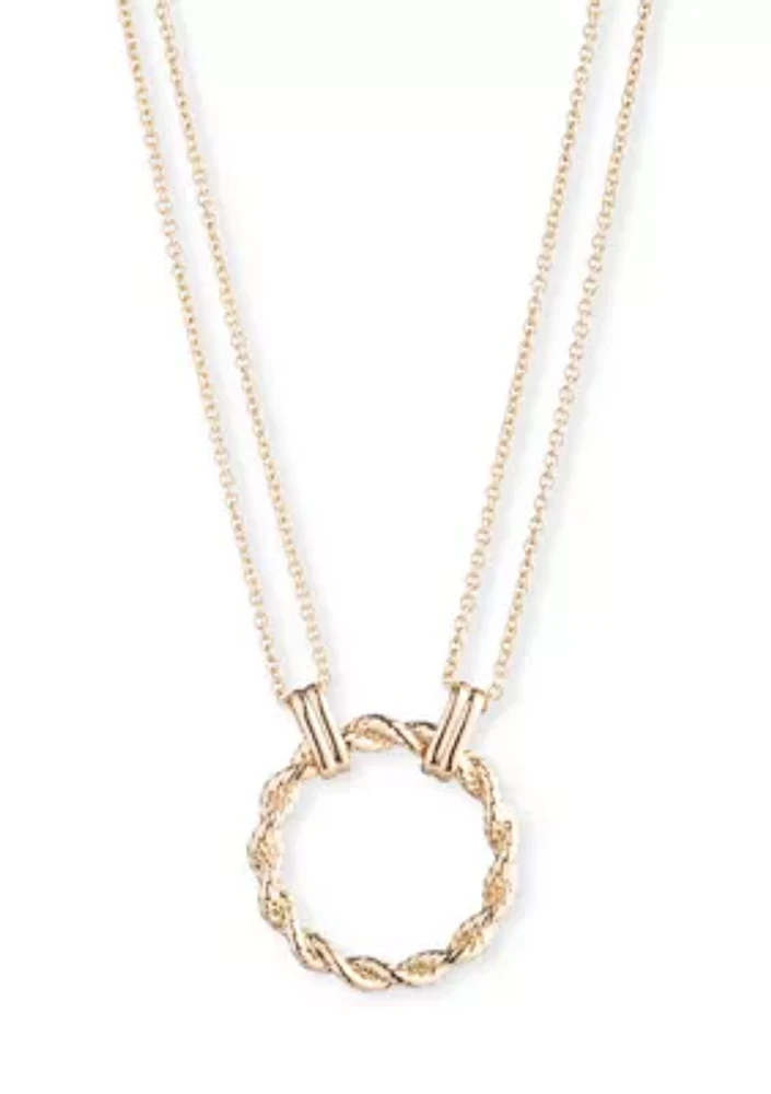 Gold Tone Pendant Necklace