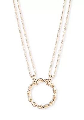 Gold Tone Pendant Necklace