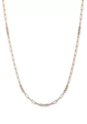 42" Gold Tone Strand Collar Necklace
