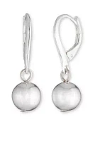 Silver-Tone Basic Ball Drop Earrings