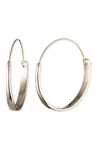 Gold-Tone Gold Basic Medium Hoop Earrings