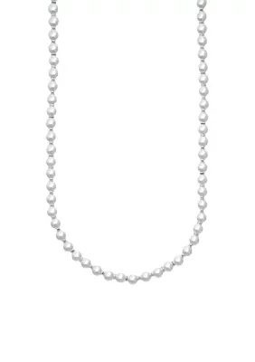 Silver-Tone Beaded Collar Necklace