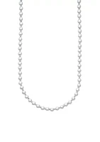 Silver-Tone Beaded Collar Necklace