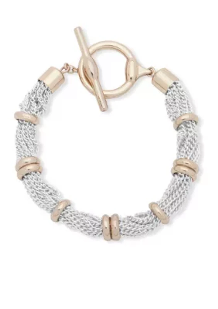 Two-Tone Hamilton Multi Row Bracelet