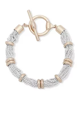 Two-Tone Hamilton Multi Row Bracelet