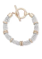 Two-Tone Hamilton Multi Row Bracelet