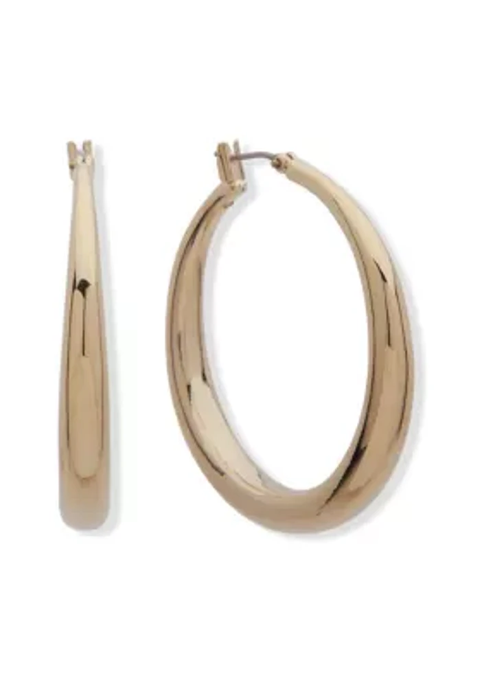 Gold-Tone Mckinney Large Hoop Earrings 