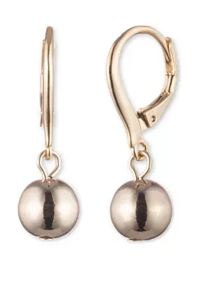 Gold-Tone Ball Drop Earrings