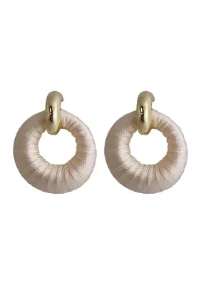 Thick Hoop Drop Earrings