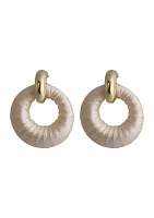 Thick Hoop Drop Earrings