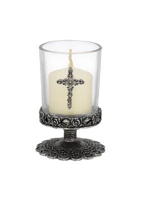 Pewter Cross Candle Holder