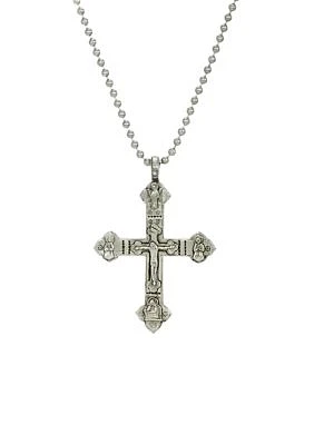 Pewter Large Mens Crucifix - 22 Inch